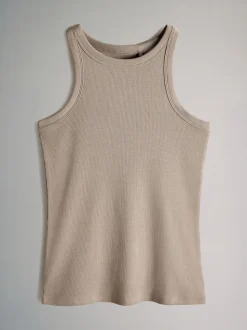 Zwart/chocoladebruin/taupebruin/streep/wit - The Set 5 Pack Racer Ribbed Vests