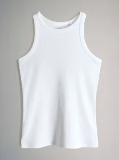 Zwart/chocoladebruin/taupebruin/streep/wit - The Set 5 Pack Racer Ribbed Vests