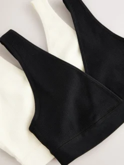 Zwart/crèmekleurig - Seamless Non Wire Nursing Ultimate Comfort Bras 2 Pack