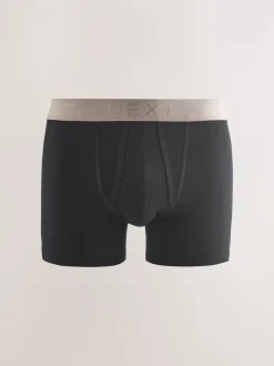 Zwarte en blauwe/bruine taillebanden - Standaard - 10 Boxershorts zonder plooi