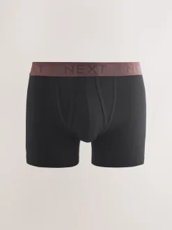 Zwarte en blauwe/bruine taillebanden - Standaard - 10 Boxershorts zonder plooi