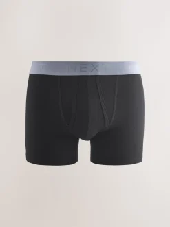 Zwarte en blauwe/bruine taillebanden - Standaard - 10 Boxershorts zonder plooi