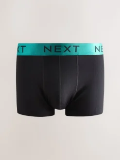 Zwarte glanzende taillebanden - Hipster boxers van katoenrijke mix