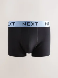 Zwarte glanzende taillebanden - Hipster boxers van katoenrijke mix