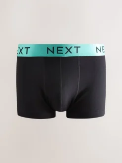 Zwarte glanzende taillebanden - Hipster boxers van katoenrijke mix