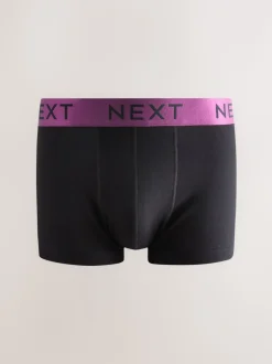 Zwarte glanzende taillebanden - Hipster boxers van katoenrijke mix