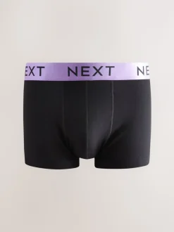 Zwarte glanzende taillebanden - Hipster boxers van katoenrijke mix
