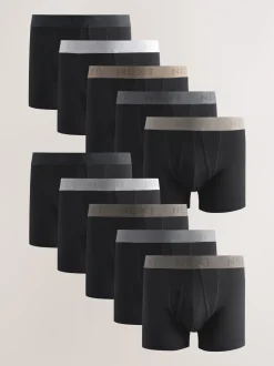 Zwarte neutrale tailleband - Standaard - 10 Boxershorts zonder plooi