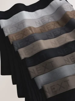 Zwarte neutrale tailleband - Standaard - 10 Boxershorts zonder plooi