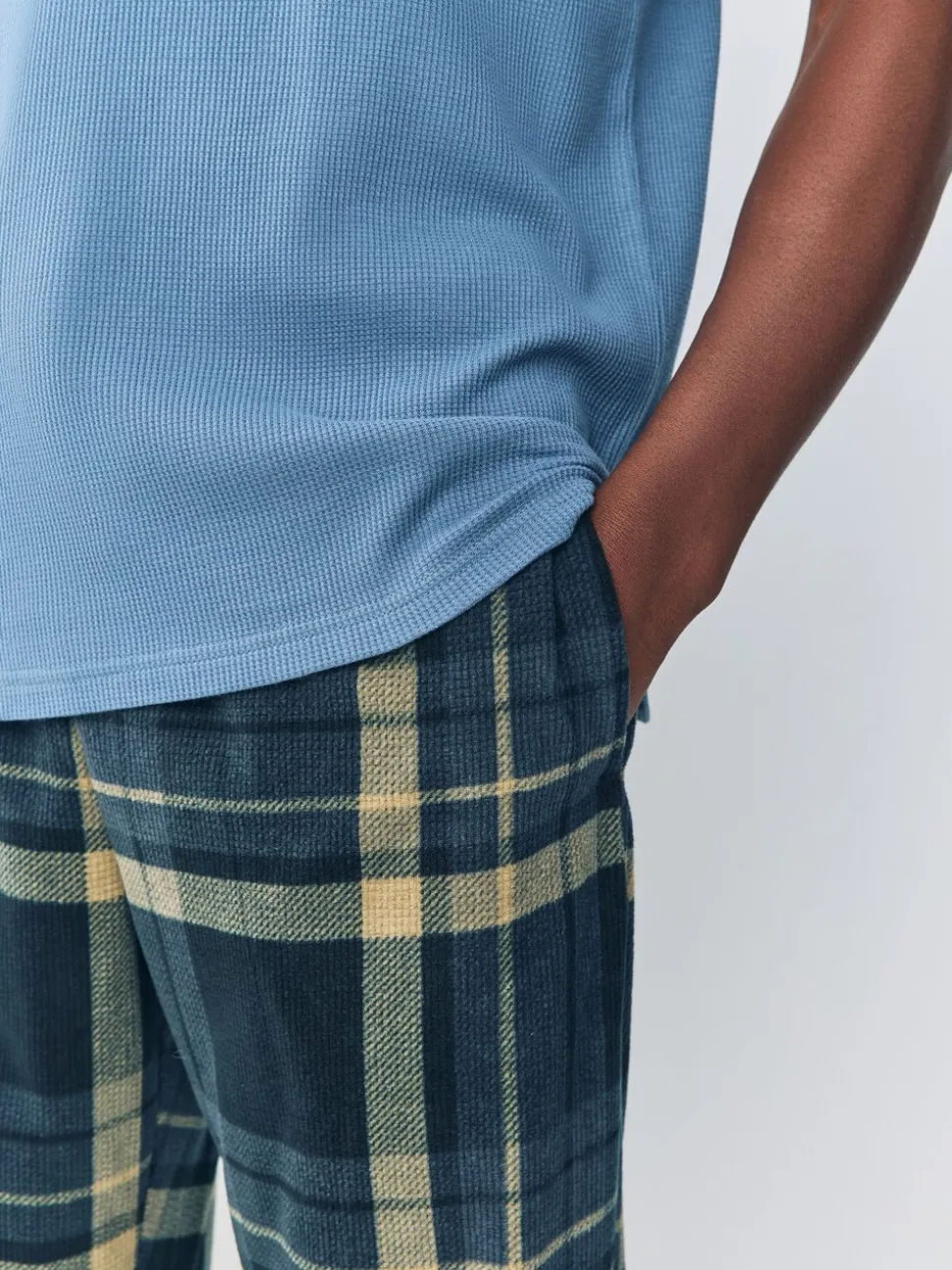 Zwarte ruit - Textured Cosy Motionflex Cuffed Pyjamas Set