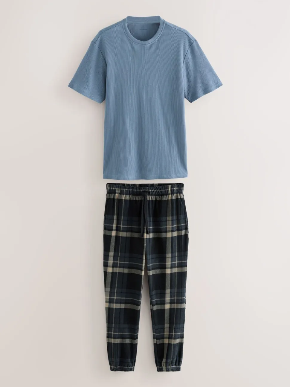 Zwarte ruit - Textured Cosy Motionflex Cuffed Pyjamas Set
