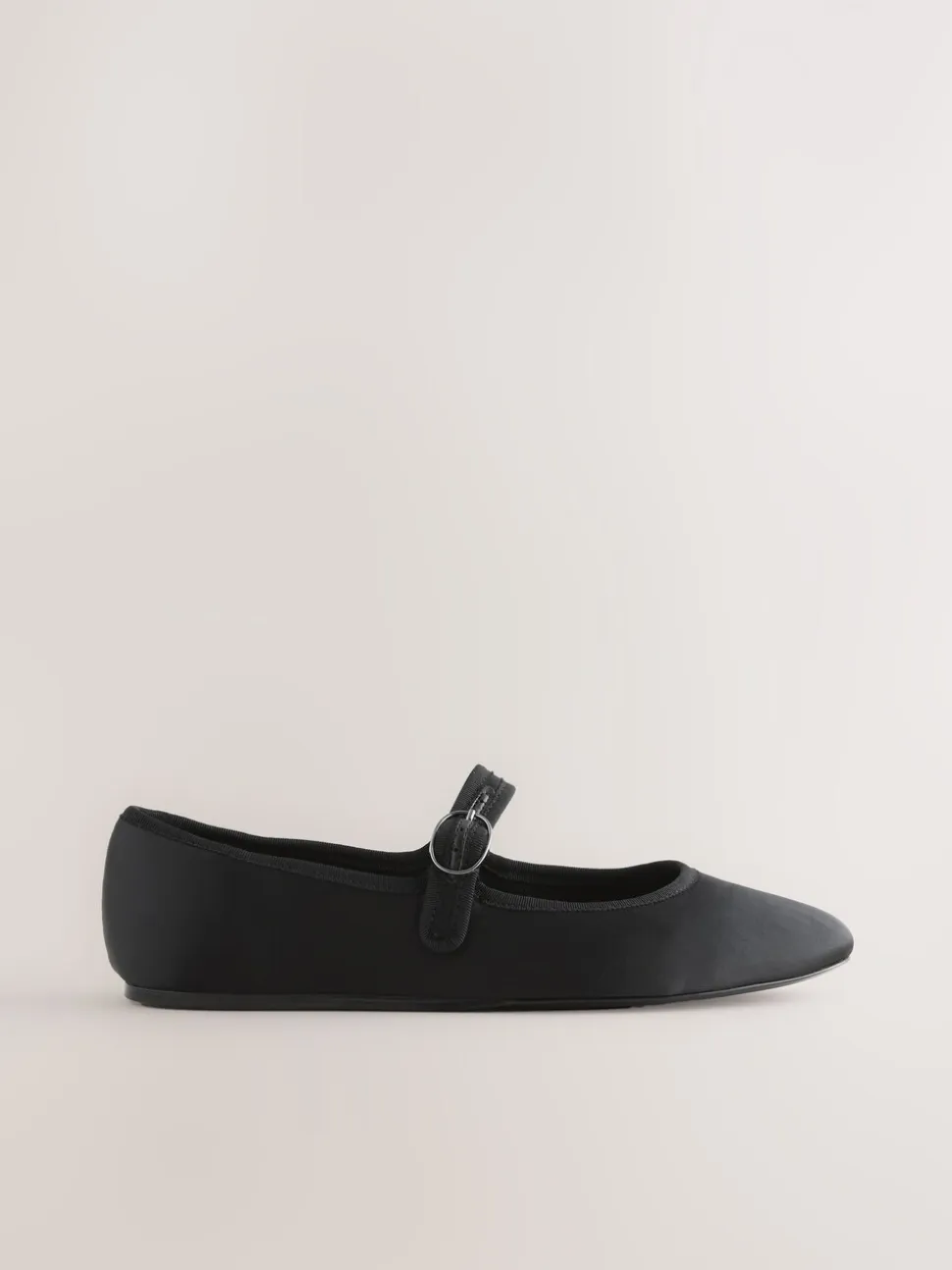 Zwarte satijn - Forever Comfort Round Toe Buckle Detail Mary Jane Shoes