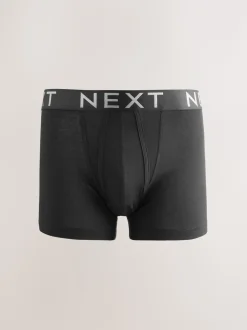 Zwarte tailleband met felgekleurde tekst in ombré - Hipster boxers van katoenrijke mix