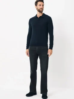 Zwarte wassing - Klassieke stretchy jeans