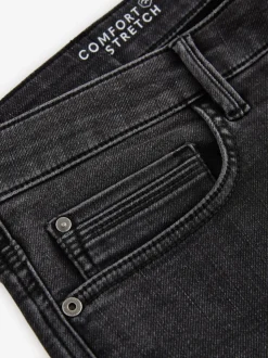 Zwarte wassing - Strakke Pasvorm - Comfortabele stretchjeans