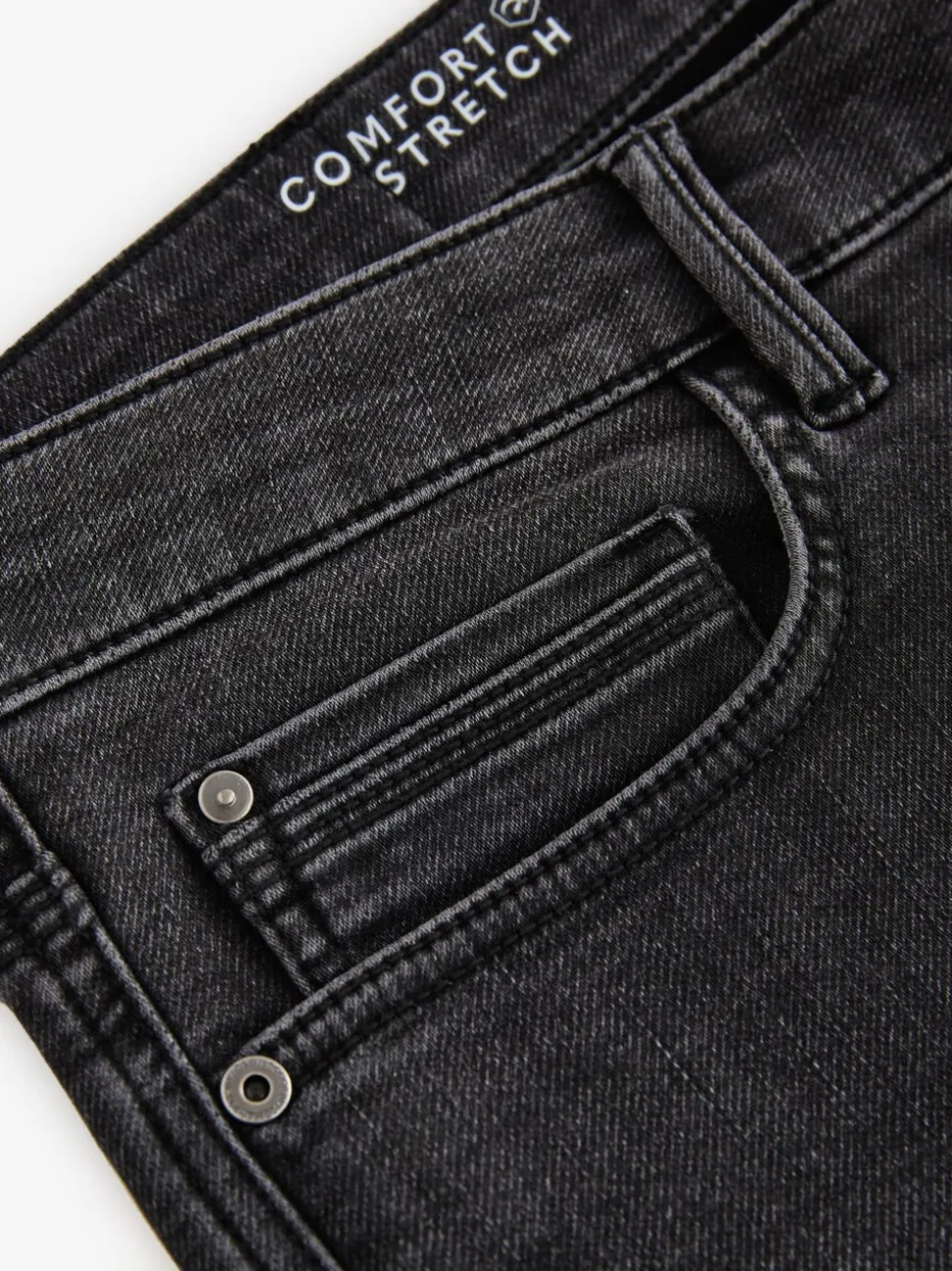 Zwarte wassing - Strakke Pasvorm - Comfortabele stretchjeans