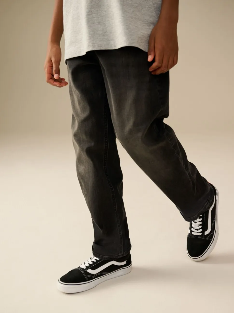 Zwarte wassing - Stretchjeans (3-17jr)