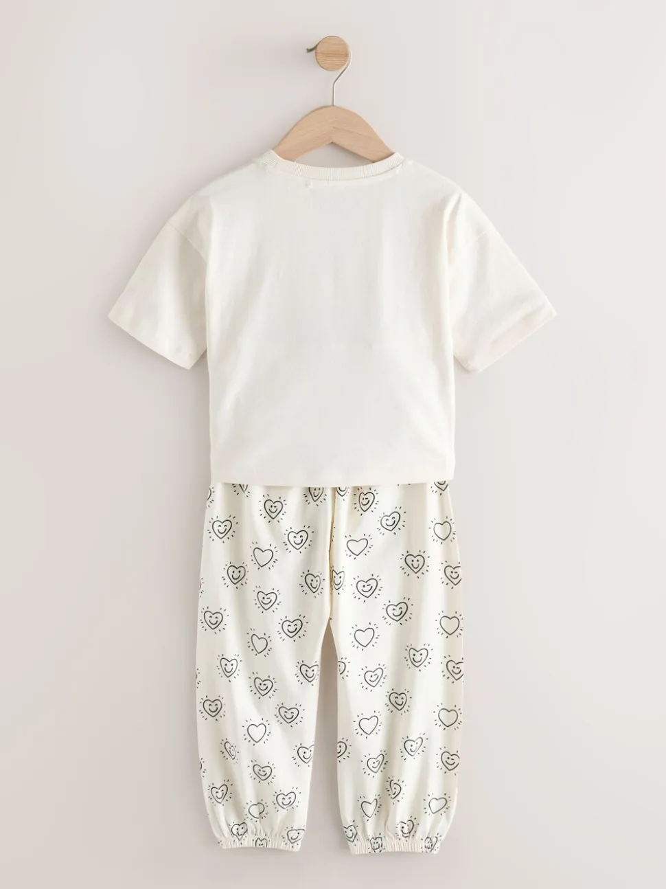 Zwart/ecru - Verpakking van 2 pyjama's met joggingbroek (3-16 jr)