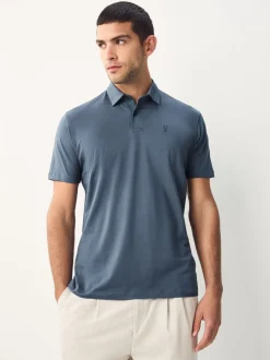 Zwart/Ecru/Blauw/Groen/Roze - Normale Pasvorm - Set van 5 jersey poloshirts met korte mouwen