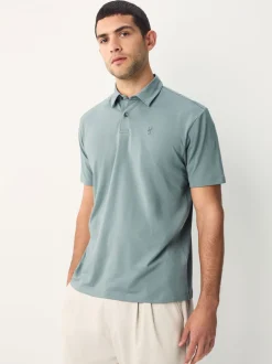 Zwart/Ecru/Blauw/Groen/Roze - Normale Pasvorm - Set van 5 jersey poloshirts met korte mouwen