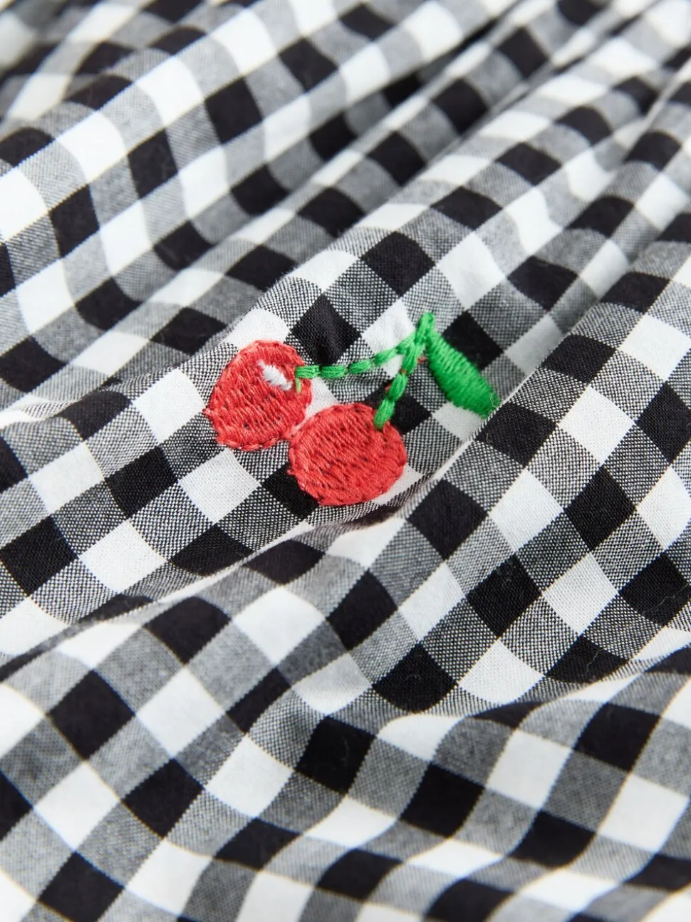 Zwarte/witte gingham-ruit - Sleeveless Playsuit (3mths-7yrs)