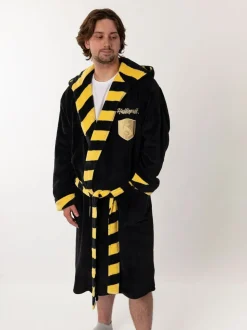 Zwart/geel Huffelpuf - Vanilla Underground Harry Potter Hooded Bathrobe Dressing Gown