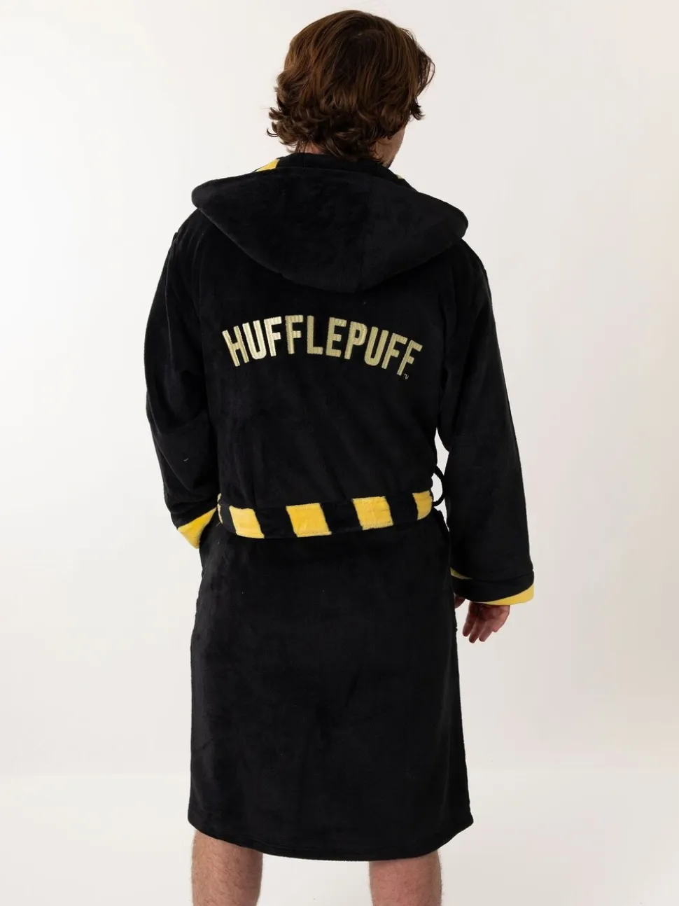 Zwart/geel Huffelpuf - Vanilla Underground Harry Potter Hooded Bathrobe Dressing Gown