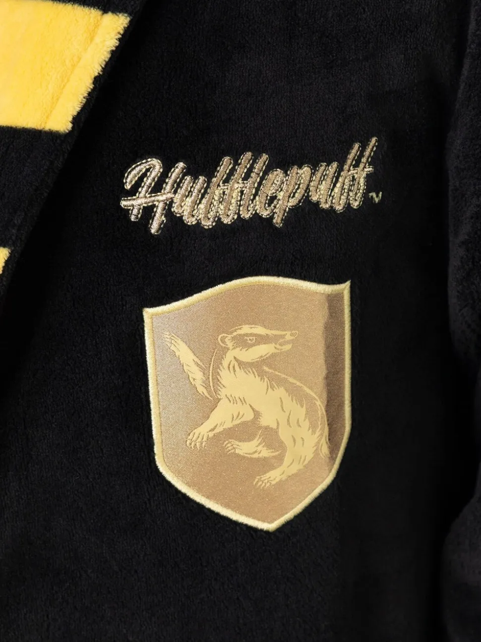 Zwart/geel Huffelpuf - Vanilla Underground Harry Potter Hooded Bathrobe Dressing Gown