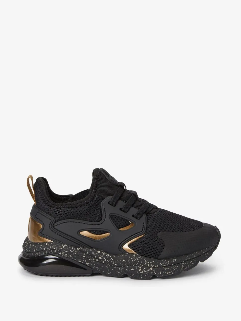 Zwart/goud - Elastische sportschoenen