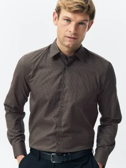 Zwart/goud - Smart Trimmed Long Sleeve Party Shirt