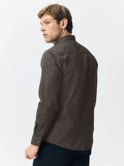 Zwart/goud - Smart Trimmed Long Sleeve Party Shirt