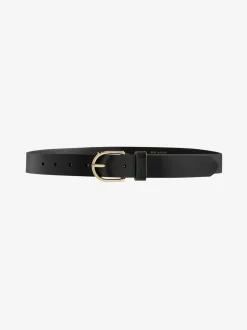 Zwart/goud - Standaard leren riem