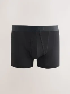 Zwart/grijs - Boxershorts van katoenrijk materiaal met A-voorkant