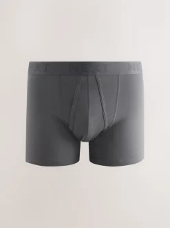 Zwart/grijs - Boxershorts van katoenrijk materiaal met A-voorkant