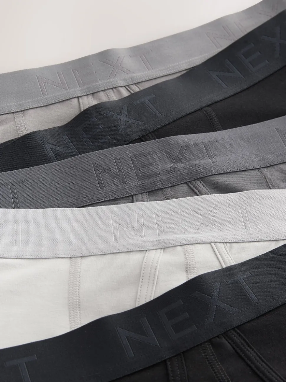 Zwart/grijs - Boxershorts van katoenrijk materiaal met A-voorkant