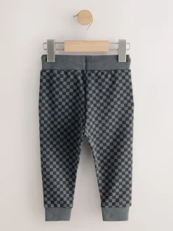 Zwart/grijs - Klassieke jersey joggingbroek (3mnd -7jr)