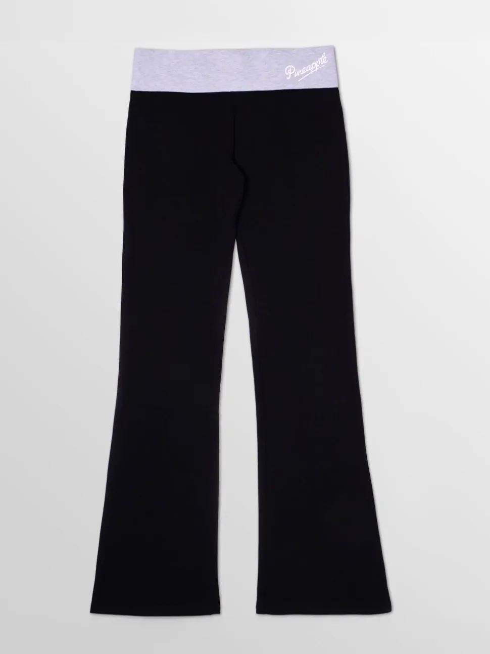 Zwart/grijs - Pineapple jersey bootcut-broek met contrasterende tailleband voor dames