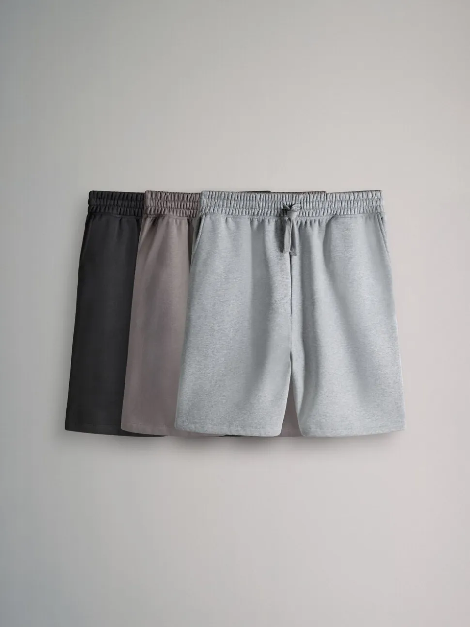 Zwart/grijs - The Set 3 Pack Relaxed Fit Sweat Shorts