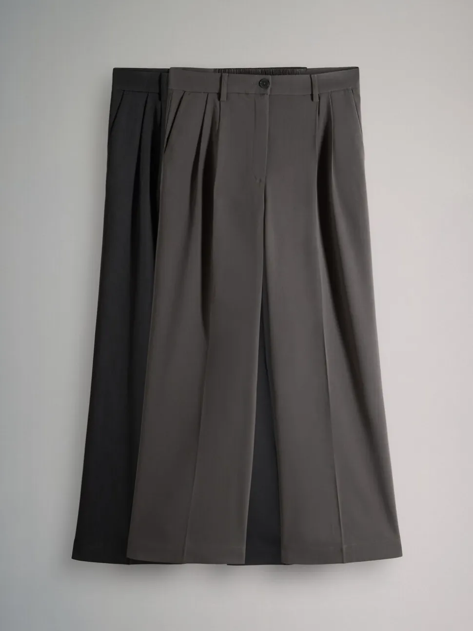 Zwart/grijs - The Set 2 Pack Wide Leg Pleated Trousers
