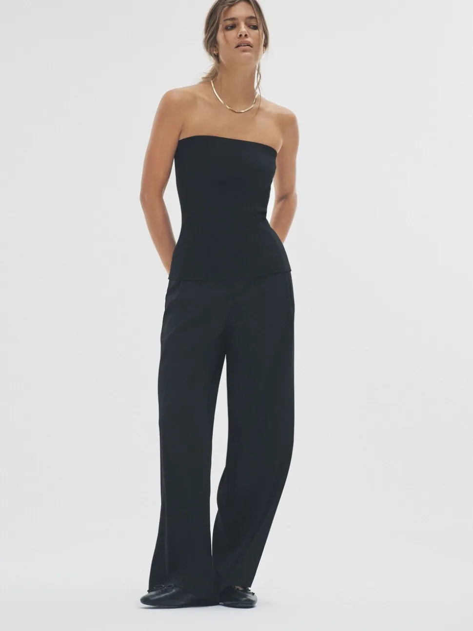 Zwart/grijs - The Set 2 Pack Wide Leg Pleated Trousers