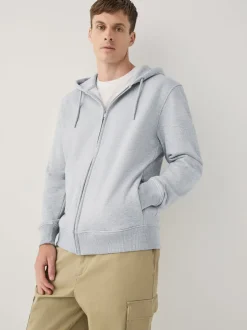 Zwart/grijs gemêleerd - Cotton Rich Heavyweight Jersey Full Zip Hoodies 2 Pack