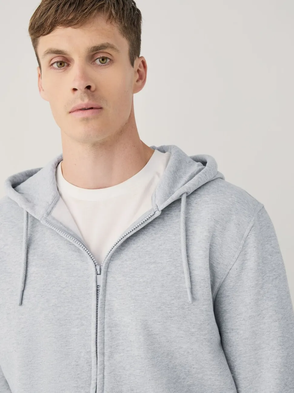 Zwart/grijs gemêleerd - Cotton Rich Heavyweight Jersey Full Zip Hoodies 2 Pack