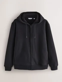 Zwart/grijs gemêleerd - Cotton Rich Heavyweight Jersey Full Zip Hoodies 2 Pack