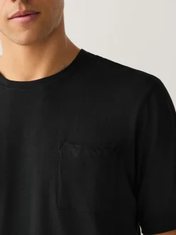 Zwart/grijs gemêleerd - Jersey pyjama met korte mouwen