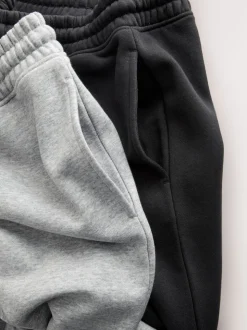 Zwart/grijs gemêleerd - Slim Fit Brushback Heavyweight 2 Pack Joggers