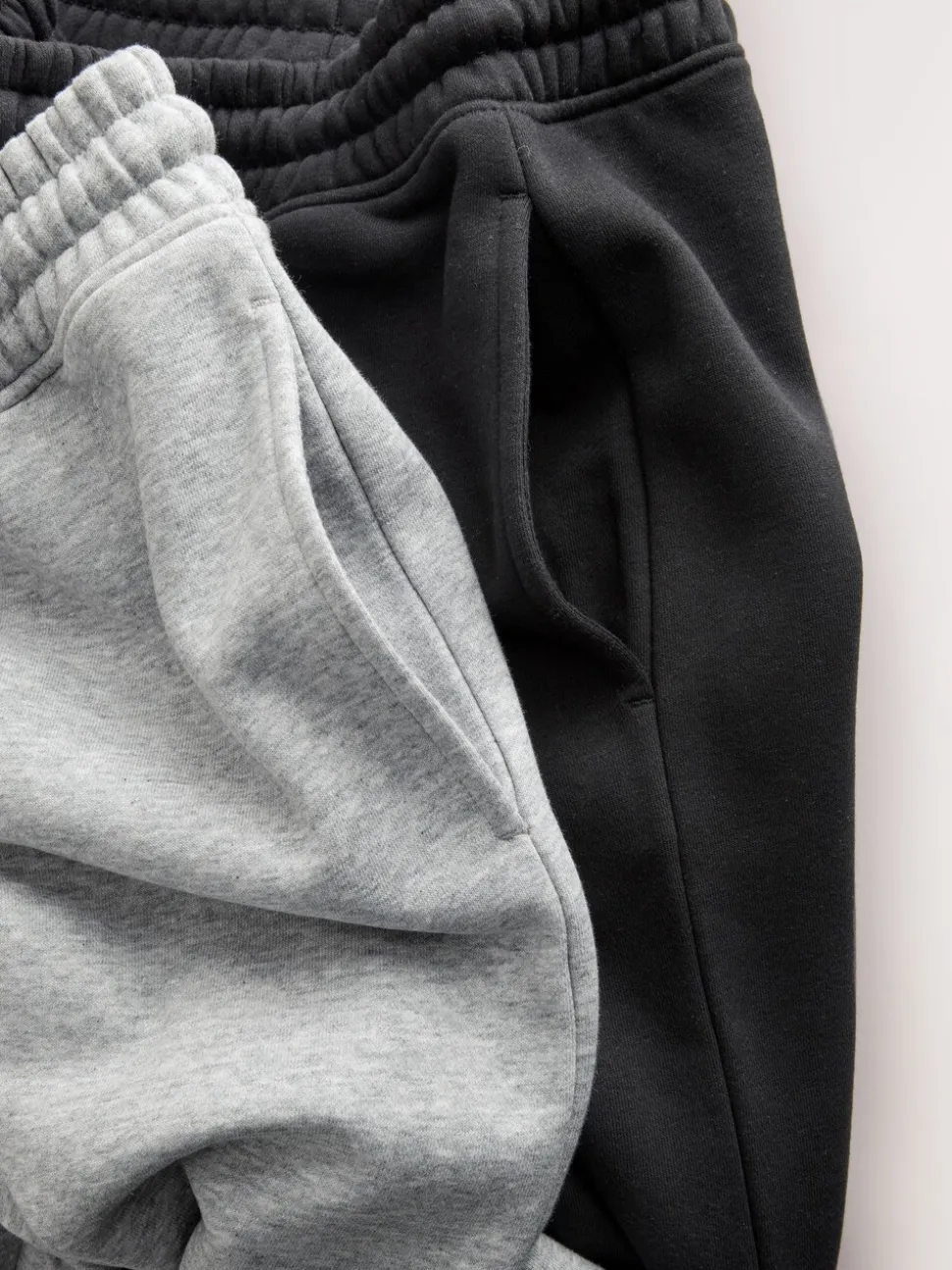 Zwart/grijs gemêleerd - Slim Fit Brushback Heavyweight 2 Pack Joggers