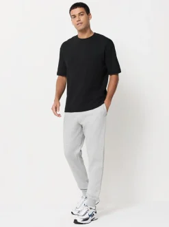 Zwart/grijs gemêleerd - Slim Fit Brushback Heavyweight 2 Pack Joggers