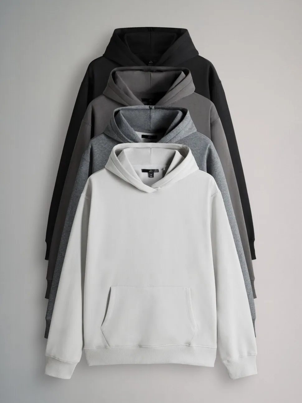 Zwart/grijs gemêleerd/crème - Verpakking van 4 - The Set Relaxed Fit Hoodies