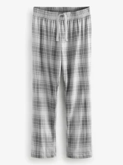 Zwart/grijs geruit - 2 jersey pyjama's