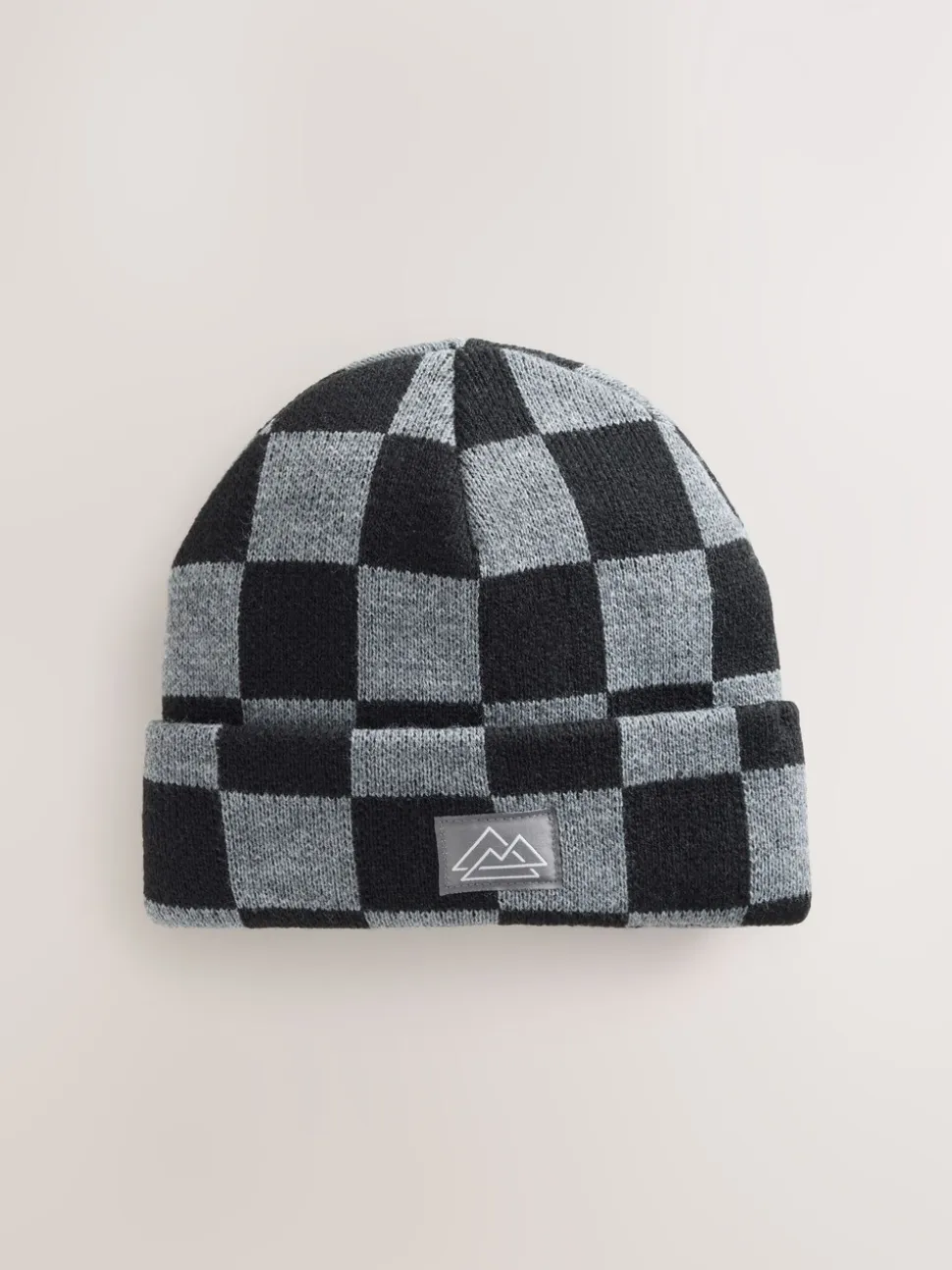 Zwart/grijs geruit - Beanie-muts (1-16jaar)
